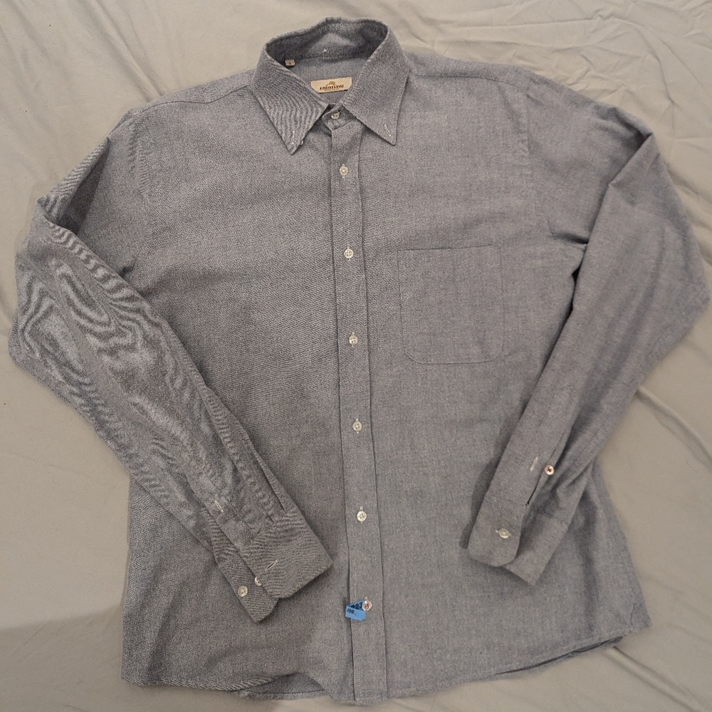 Burrows and hare light blue small button-up shirt